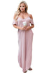 Sexy Pink Sassy Open Shoulder Maxi Dress